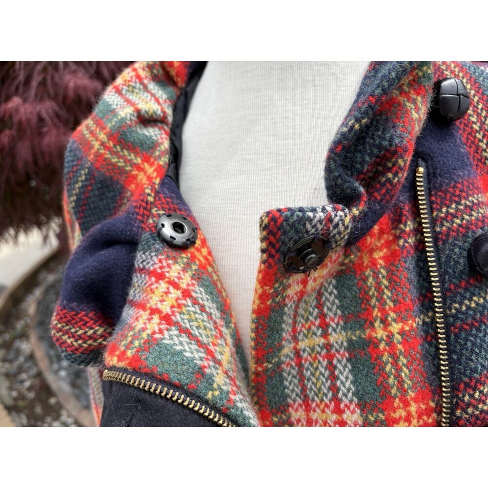 L.A.M.B. Gwen Stefani Jacket Wool Plaid Vintage 2008 Asymmetrical Zipper Size 8 - Picture 9 of 13
